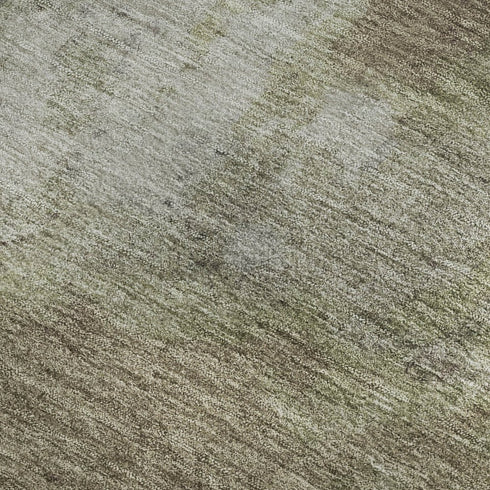 9' X 12' Taupe And Beige Abstract Washable Area Rug With UV Protection