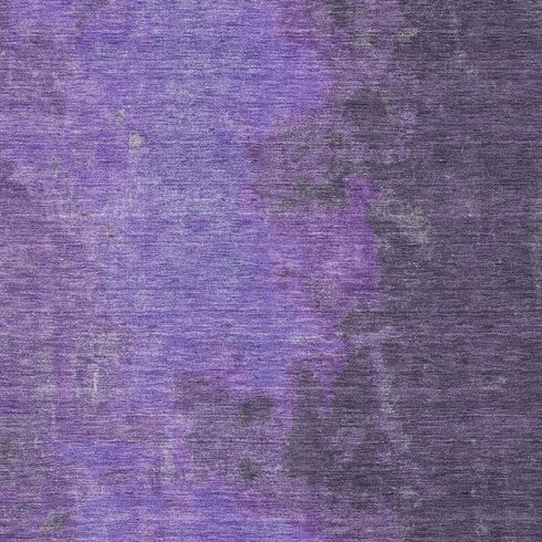 5' X 8' Eggplant And Purple Abstract Washable Area Rug With UV Protection