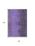 8' X 10' Eggplant And Purple Abstract Washable Area Rug With UV Protection