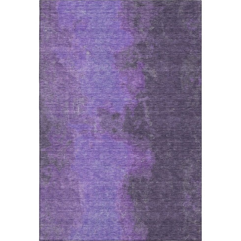 8' X 10' Eggplant And Purple Abstract Washable Area Rug With UV Protection