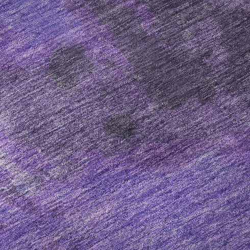 8' X 10' Eggplant And Purple Abstract Washable Area Rug With UV Protection