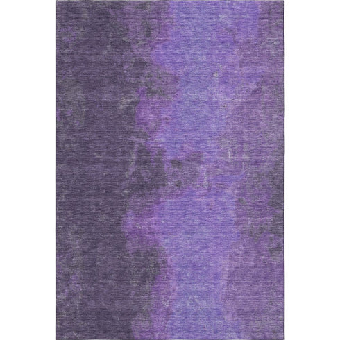 8' X 10' Eggplant And Purple Abstract Washable Area Rug With UV Protection