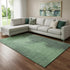 8' X 10' Fern Green And Sage Abstract Washable Area Rug With UV Protection