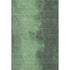 8' X 10' Fern Green And Sage Abstract Washable Area Rug With UV Protection
