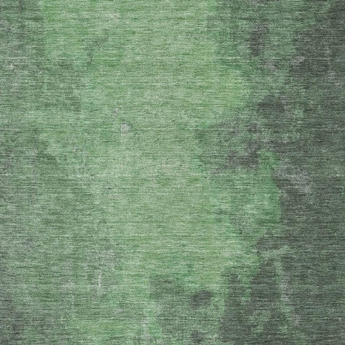 8' X 10' Fern Green And Sage Abstract Washable Area Rug With UV Protection