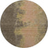 8' Chocolate And Copper Abstract Washable Round Rug With UV Protection