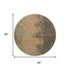 8' Chocolate And Copper Abstract Washable Round Rug With UV Protection