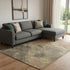 8' X 10' Chocolate And Copper Abstract Washable Area Rug With UV Protection