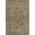5' X 8' Brown And Blue Oriental Washable Area Rug With UV Protection