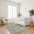 8' X 10' Gray And Silver Oriental Washable Area Rug With UV Protection
