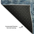 5' X 8' Blue And Navy Blue Oriental Washable Area Rug With UV Protection