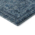 5' X 8' Blue And Navy Blue Oriental Washable Area Rug With UV Protection