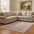 8' X 10' Rust And Beige Oriental Washable Area Rug With UV Protection