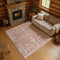 8' X 10' Rust And Beige Oriental Washable Area Rug With UV Protection