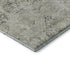 8' Pewter Gray And Silver Geometric Washable Round Rug With UV Protection