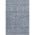 5' X 8' Blue And Gray Striped Washable Area Rug With UV Protection