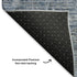 5' X 8' Blue And Gray Striped Washable Area Rug With UV Protection