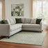8' X 10' Sage And Beige Striped Washable Area Rug With UV Protection