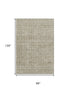 8' X 10' Taupe And Beige Striped Washable Area Rug With UV Protection