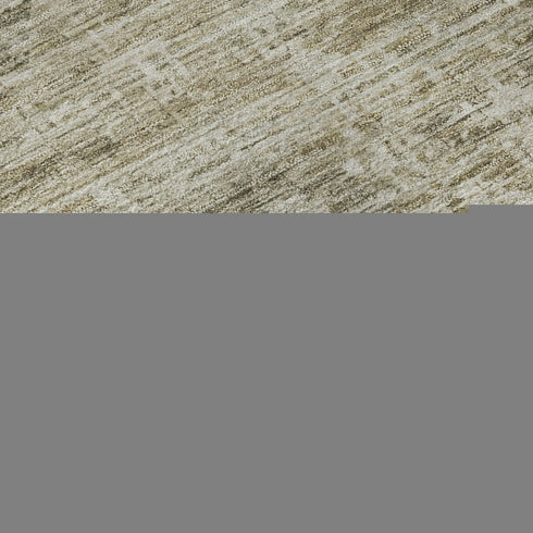 8' X 10' Taupe And Beige Striped Washable Area Rug With UV Protection
