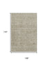 9' X 12' Taupe And Beige Striped Washable Area Rug With UV Protection