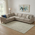 9' X 12' Taupe And Beige Striped Washable Area Rug With UV Protection