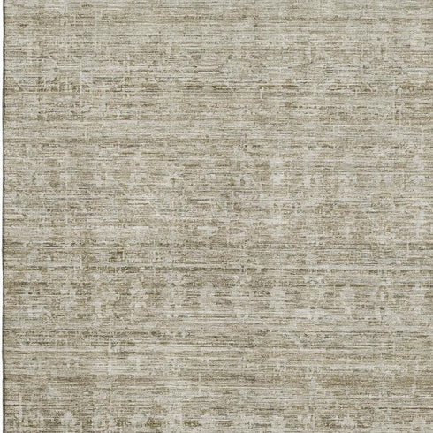 9' X 12' Taupe And Beige Striped Washable Area Rug With UV Protection