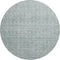 8' Turquoise And Ivory Striped Washable Round Rug With UV Protection
