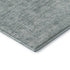 8' Turquoise And Ivory Striped Washable Round Rug With UV Protection