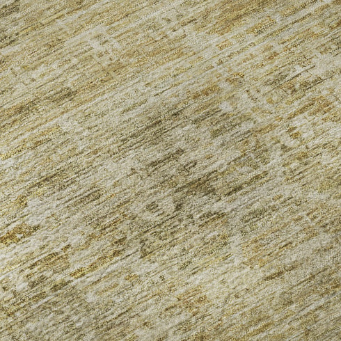 5' X 8' Wheat And Beige Striped Washable Area Rug With UV Protection