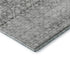 9' X 12' Gray And Silver Striped Washable Area Rug With UV Protection