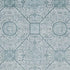 8' X 10' Aqua And Ivory Geometric Washable Area Rug With UV Protection