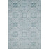 9' X 12' Aqua And Ivory Geometric Washable Area Rug With UV Protection