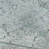 9' X 12' Aqua And Ivory Geometric Washable Area Rug With UV Protection