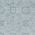 9' X 12' Aqua And Ivory Geometric Washable Area Rug With UV Protection