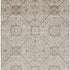 8' X 10' Beige And Brown Geometric Washable Area Rug With UV Protection