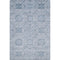 5' X 8' Blue And Ivory Geometric Washable Area Rug With UV Protection