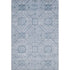 5' X 8' Blue And Ivory Geometric Washable Area Rug With UV Protection