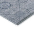 5' X 8' Blue And Ivory Geometric Washable Area Rug With UV Protection