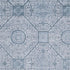 5' X 8' Blue And Ivory Geometric Washable Area Rug With UV Protection