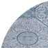 8' Blue And Ivory Geometric Washable Round Rug With UV Protection