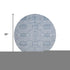 8' Blue And Ivory Geometric Washable Round Rug With UV Protection