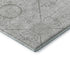 8' Silver And Gray Geometric Washable Round Rug With UV Protection