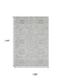 9' X 12' Silver And Gray Geometric Washable Area Rug With UV Protection
