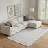 9' X 12' Silver And Gray Geometric Washable Area Rug With UV Protection
