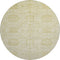 8' Wheat And Gold Geometric Washable Round Rug With UV Protection