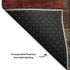 8' Chocolate Orange And Rust Geometric Washable Round Rug With UV Protection