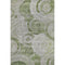 8' X 10' Artichoke Green Gray And Silver Geometric Washable Area Rug With UV Protection