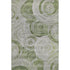 8' X 10' Artichoke Green Gray And Silver Geometric Washable Area Rug With UV Protection