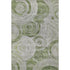 8' X 10' Artichoke Green Gray And Silver Geometric Washable Area Rug With UV Protection